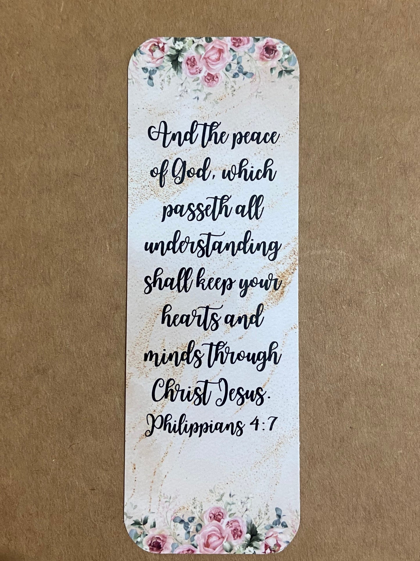 Laminated Bookmark- And The Peace of God Which Passeth All Understanding Philippians 4:7