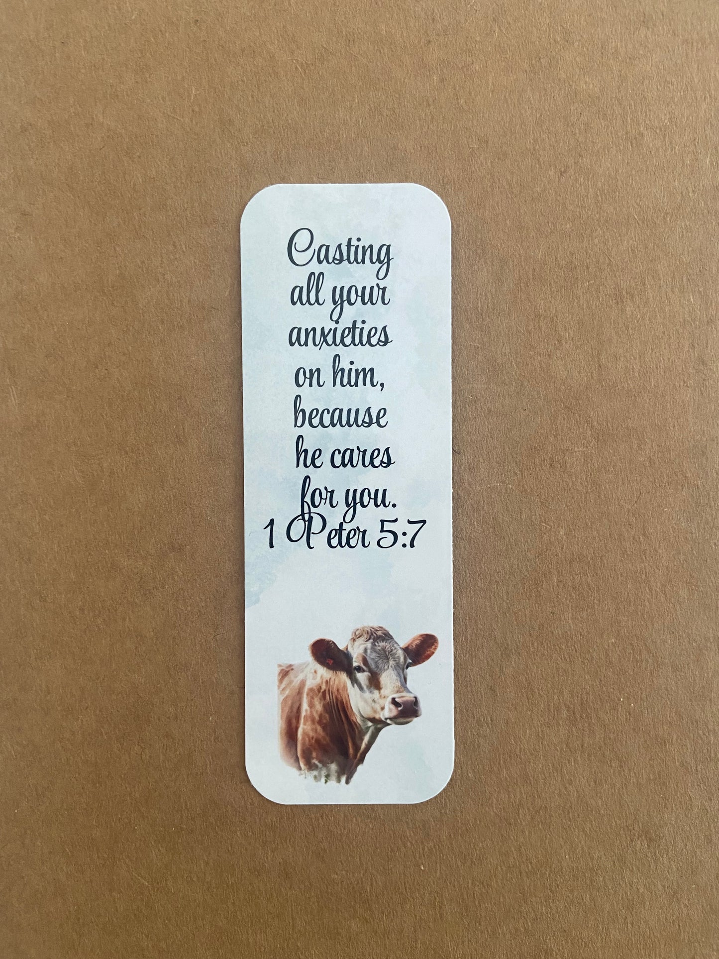 Laminated Bookmark- Casting All Your Anxieties on Him 1 Peter 5:7