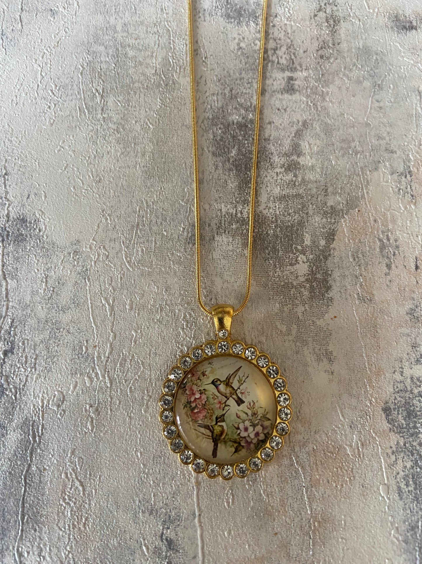 Dazzling & beautiful large gold bird pendant 3x3cm Pendant (60cm chain); 7 Variations