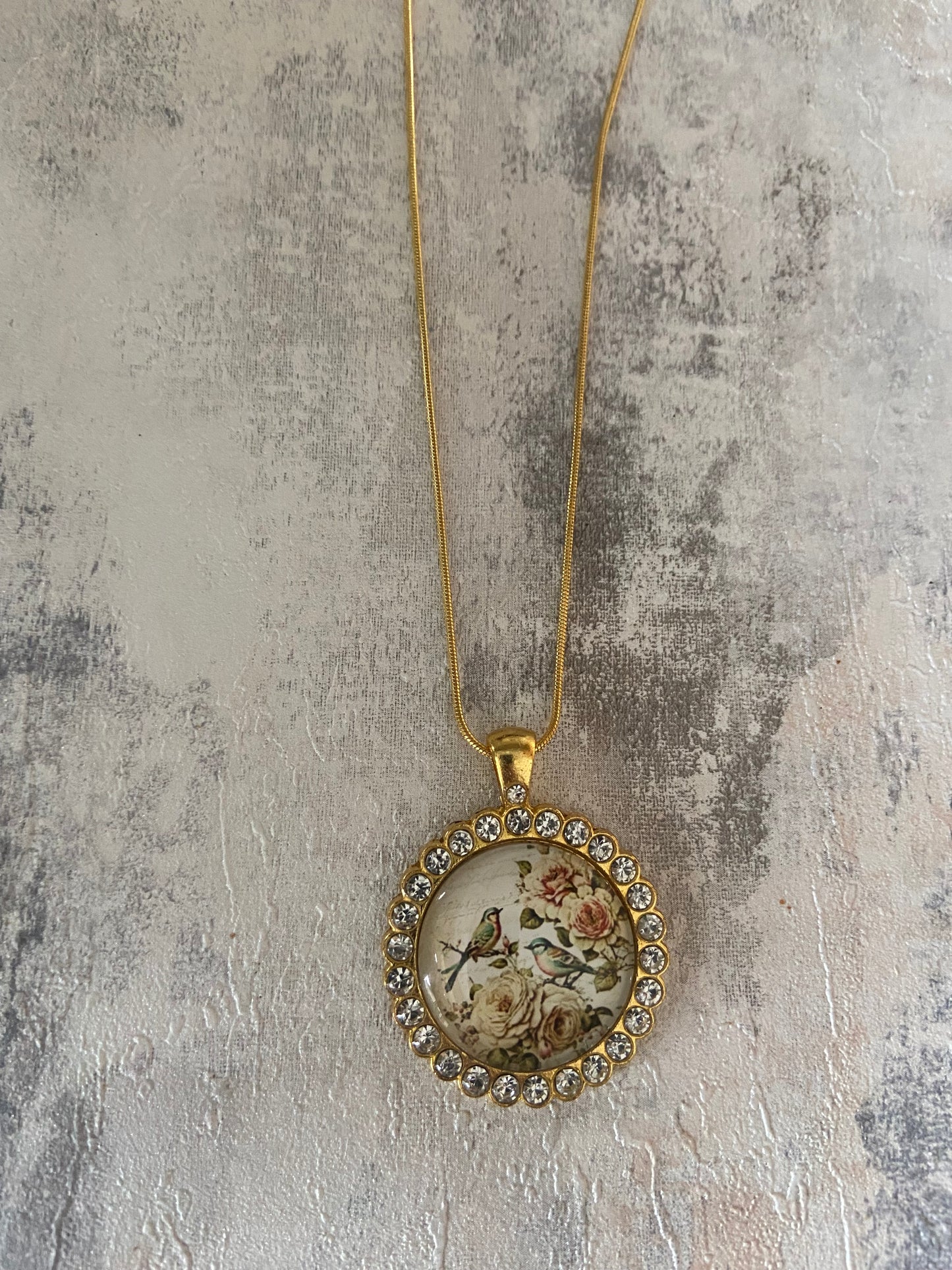 Dazzling & beautiful large gold bird pendant 3x3cm Pendant (60cm chain); 7 Variations