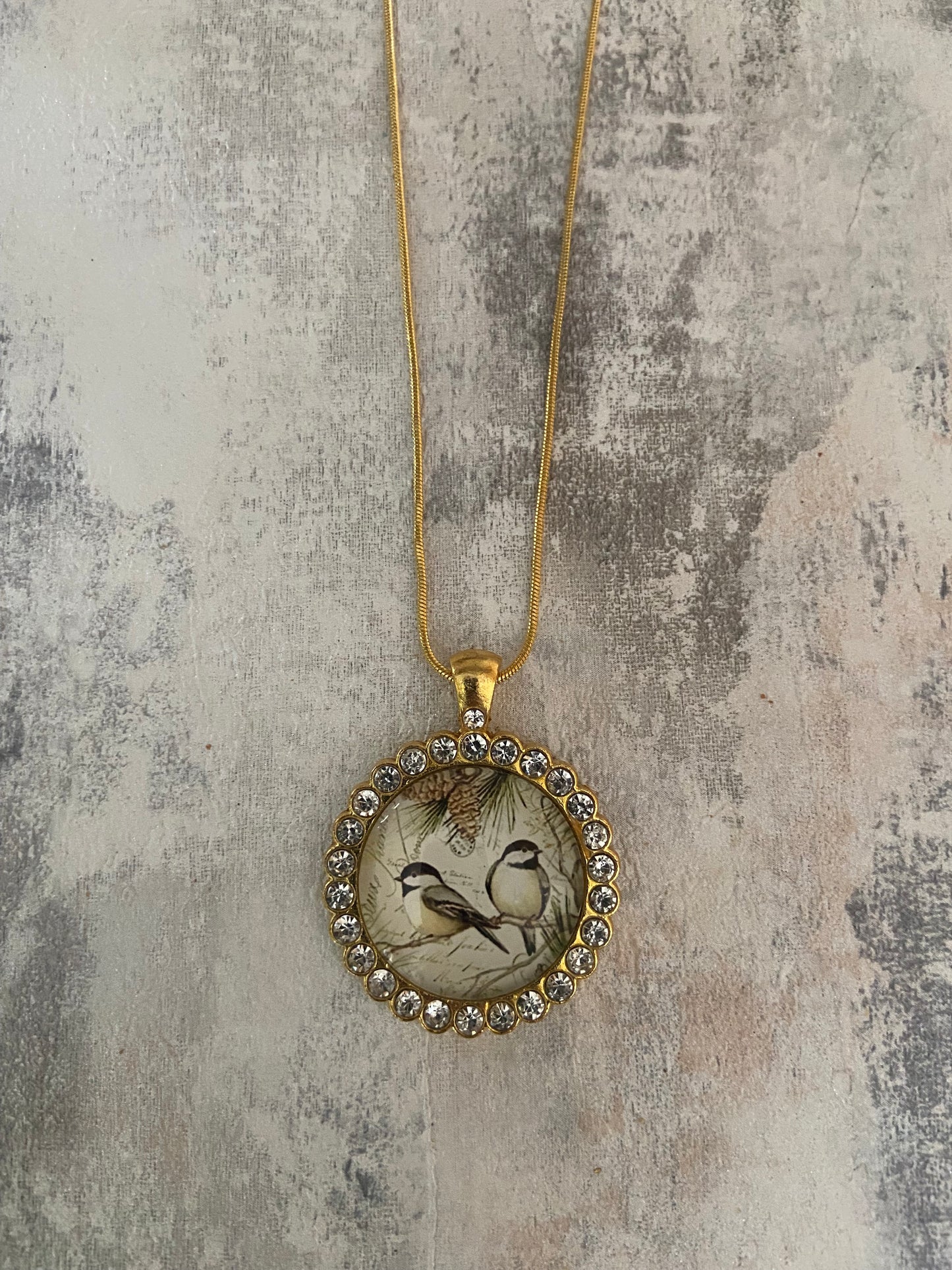 Dazzling & beautiful large gold bird pendant 3x3cm Pendant (60cm chain); 7 Variations