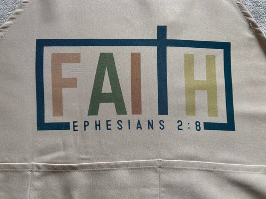 Adult Apron - FAITH Ephesians 2:8