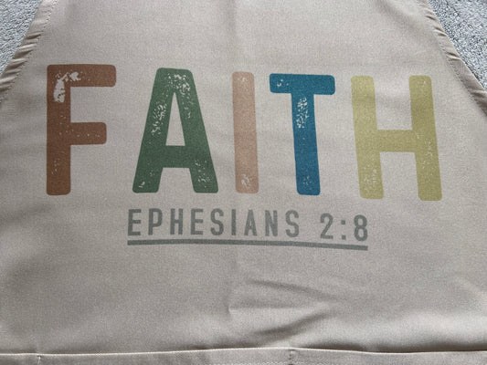 Adult Apron - FAITH Ephesians 2:8