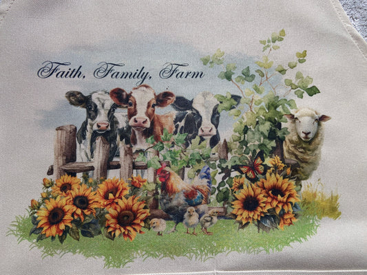 Adult Apron - Farm Animals