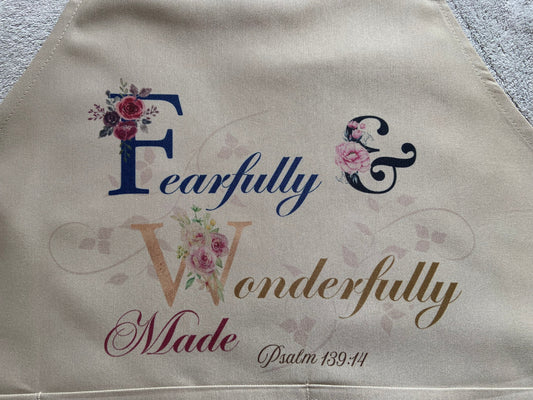 Adult Apron - Fearfully & Wonderfully Made Psalm 139:14