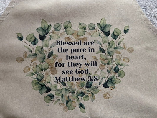 Adult Apron -Blessed Are The Pure In Heart Matthew 5:8