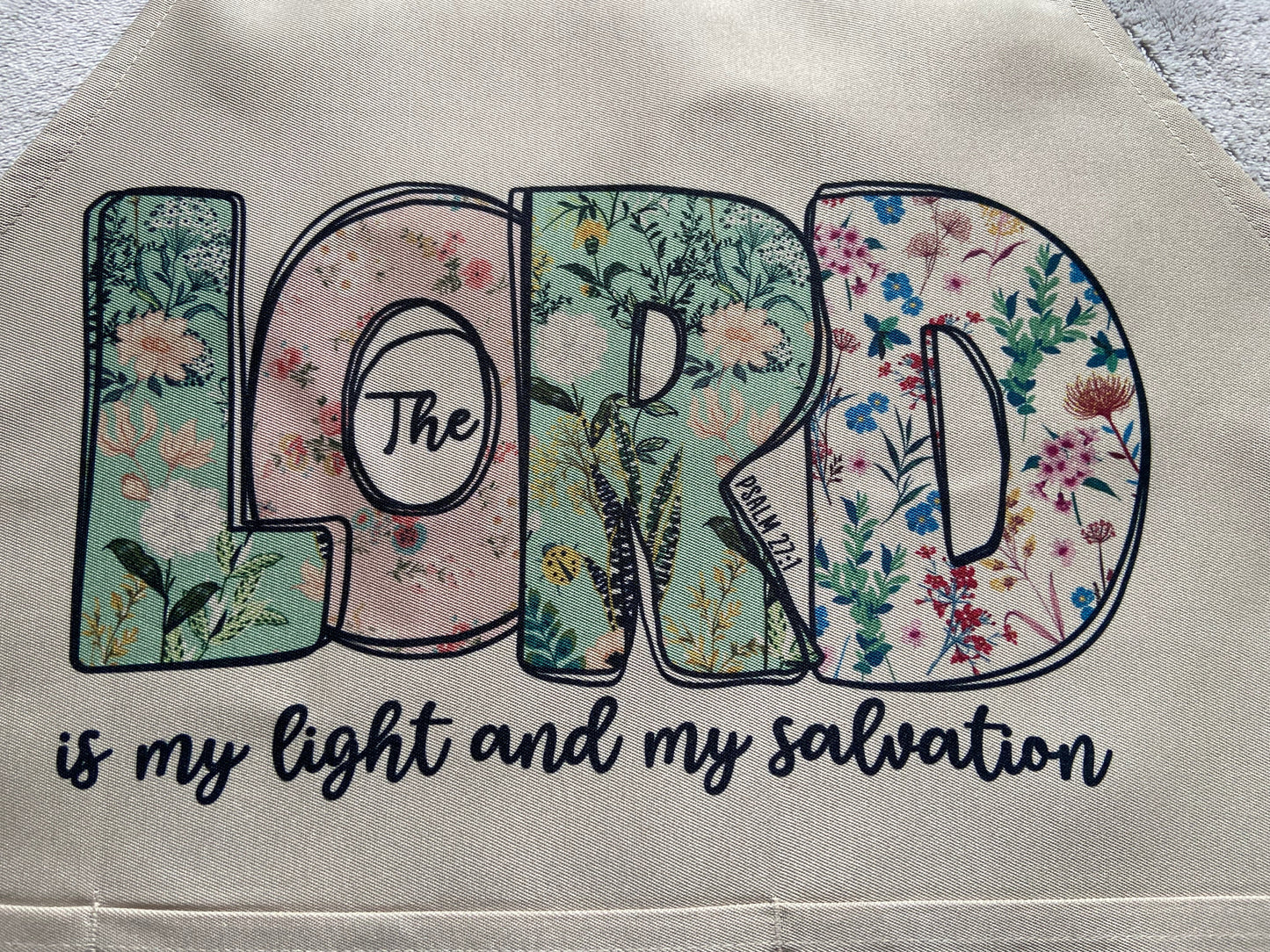 Adult Apron - The Lord Is My Light & My Salvation Psalm 27:1