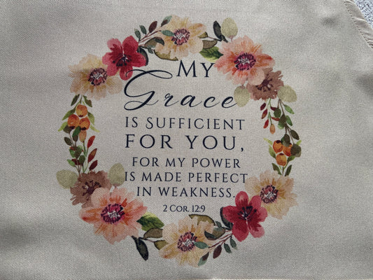 Adult Apron -My Grace Is Sufficient 2 Corinthians 12:9