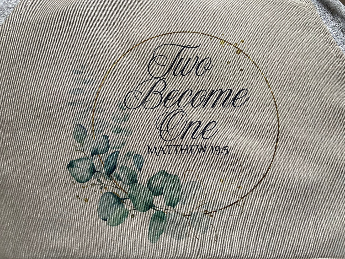 Adult Apron - Two Become One Matthew 19:5