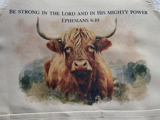 Adult Apron - Be Strong In The Lord Ephesians 6:10