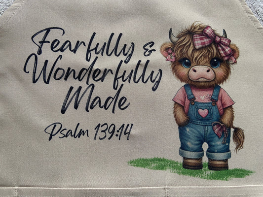 Adult Apron - Fearfully & Wonderfully Made Psalm 139:14