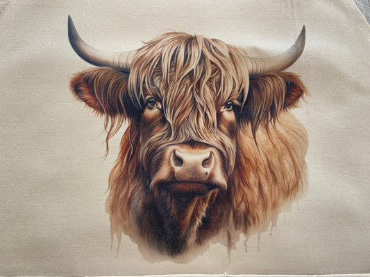 Adult Apron - Highland Cow
