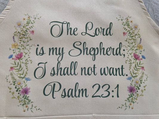 Adult Apron - The Lord Is My Shepherd Psalm 23:1