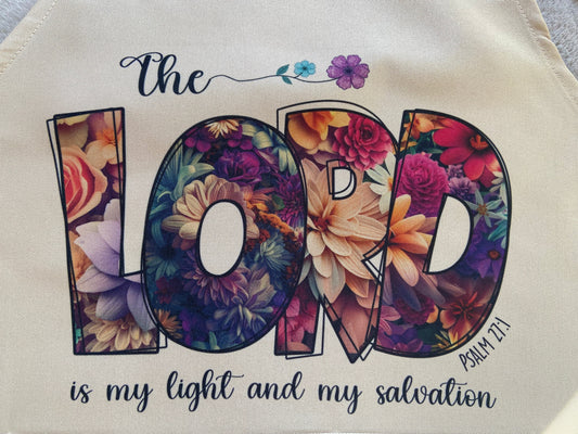 Adult Apron - The Lord Is My Light & My Salvation Psalm 27:1