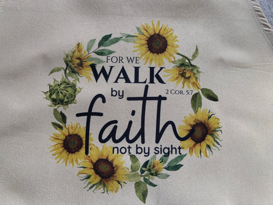 Adult Apron -Walk by Faith Not By Sight 2 Corinthians 5:7