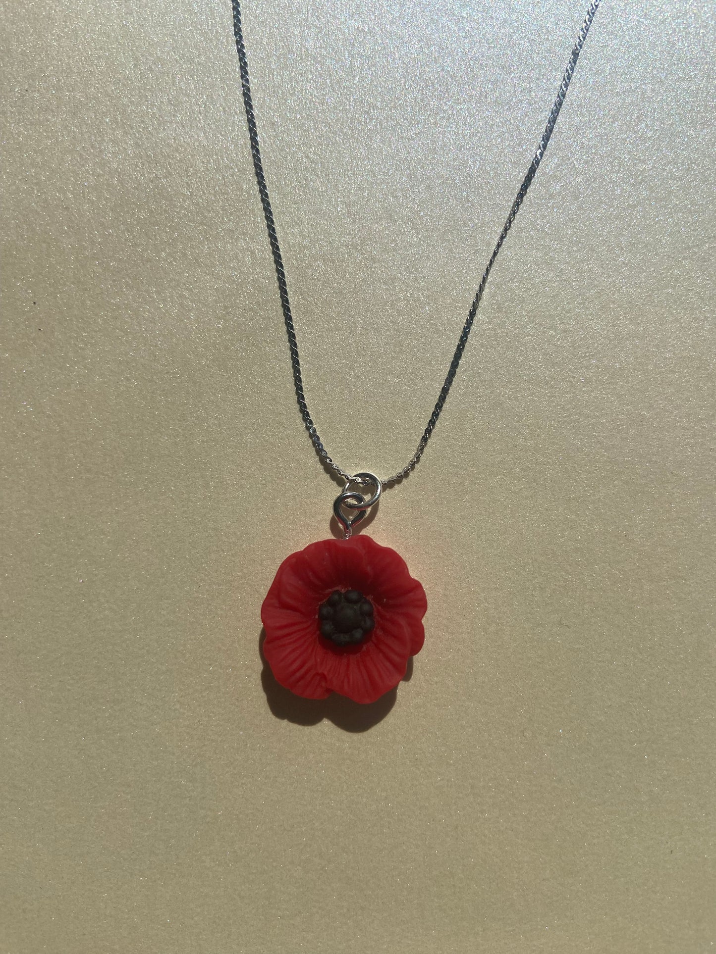 Poppy Silver earring & necklace set (45cm chain)