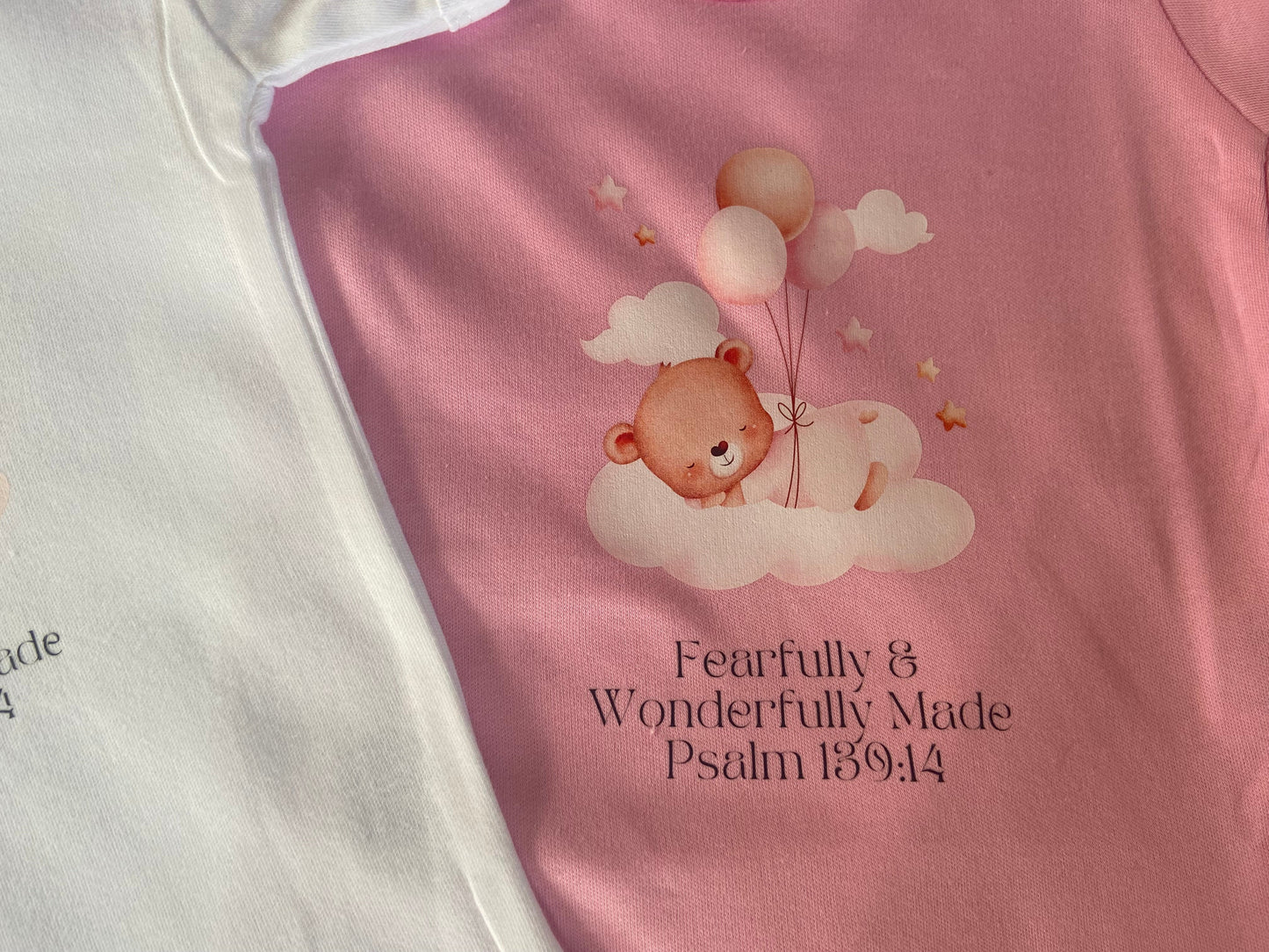 100% Cotton Soft Baby Vest - Fearfully & Wonderfully Made Psalm 139:14