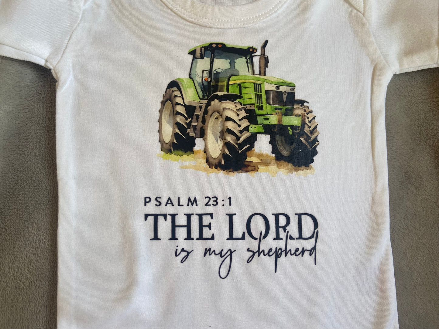100% Cotton Soft Baby Vest - The Lord Is My Shepherd Psalm 23:1
