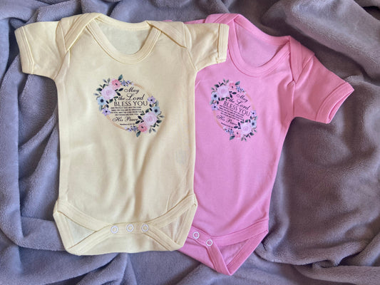 100% Cotton Soft Baby Vest - May The Lord Bless You & Keep You