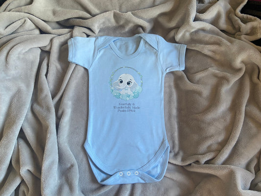 100% Cotton Soft Baby Vest - Fearfully & Wonderfully Made Psalm 139:14