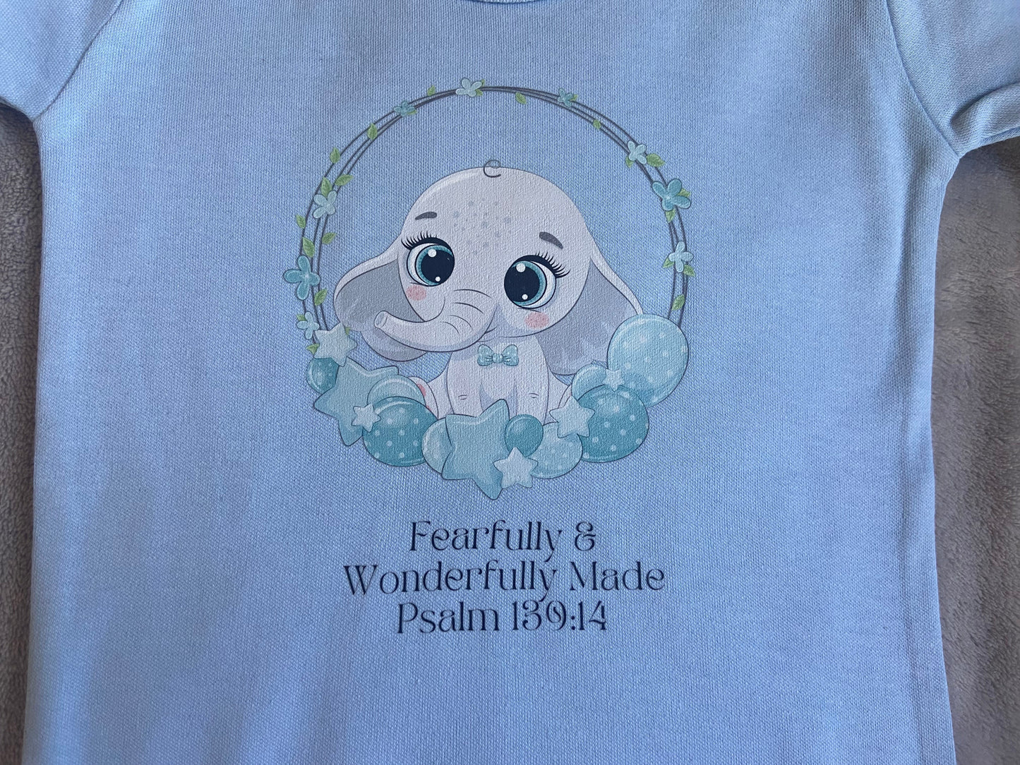 100% Cotton Soft Baby Vest - Fearfully & Wonderfully Made Psalm 139:14