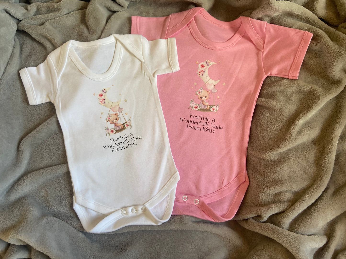 100% Cotton Soft Baby Vest - Fearfully & Wonderfully Madde Psalm 139:14