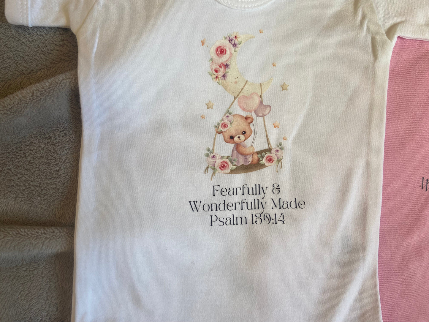 100% Cotton Soft Baby Vest - Fearfully & Wonderfully Madde Psalm 139:14