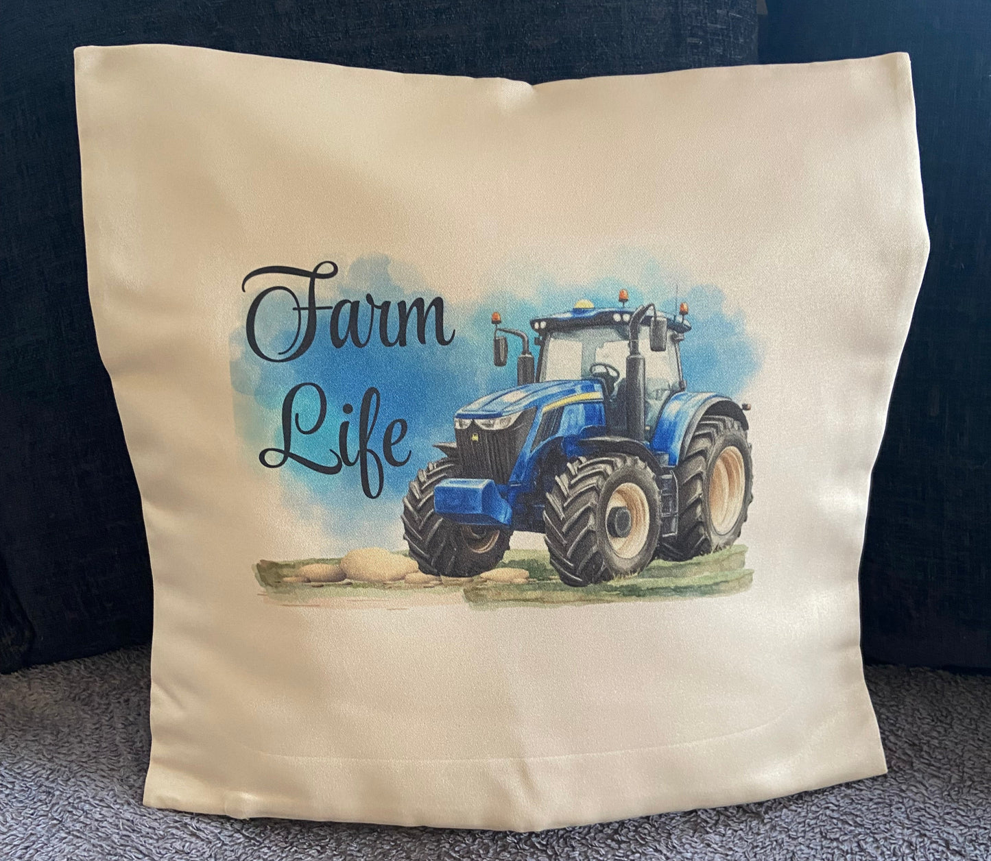 Cushion Cover 45x45cm Farm Life Blue Tractor