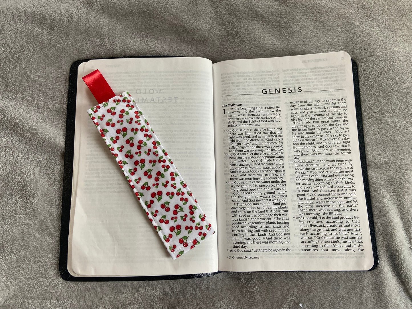 Fabric Bookmarks - Red Berries