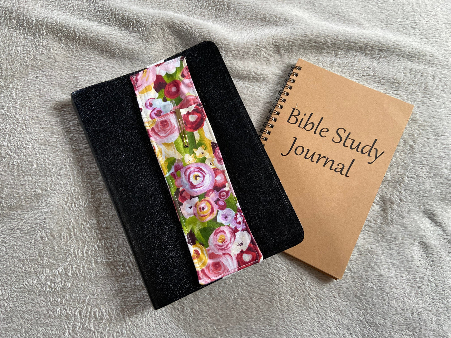 Fabric Pen Holder Bookmark - Florals