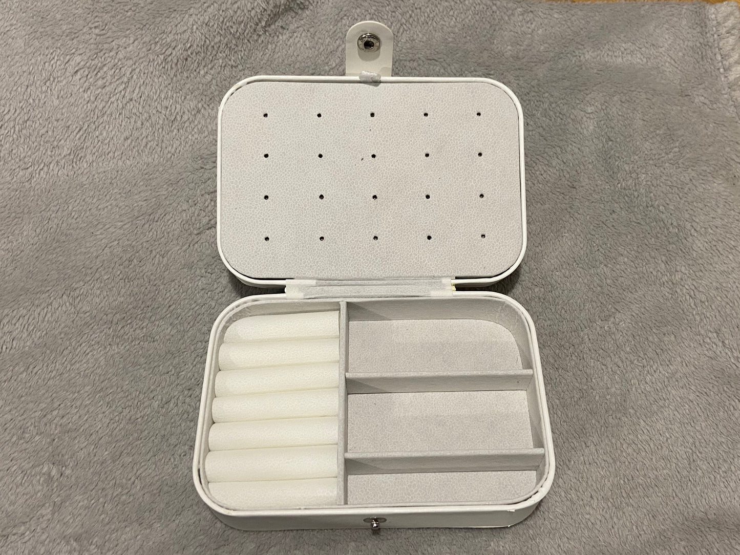 White Large Travel Jewellery Box -The Lord Is My Shepherd Psalm 23:1