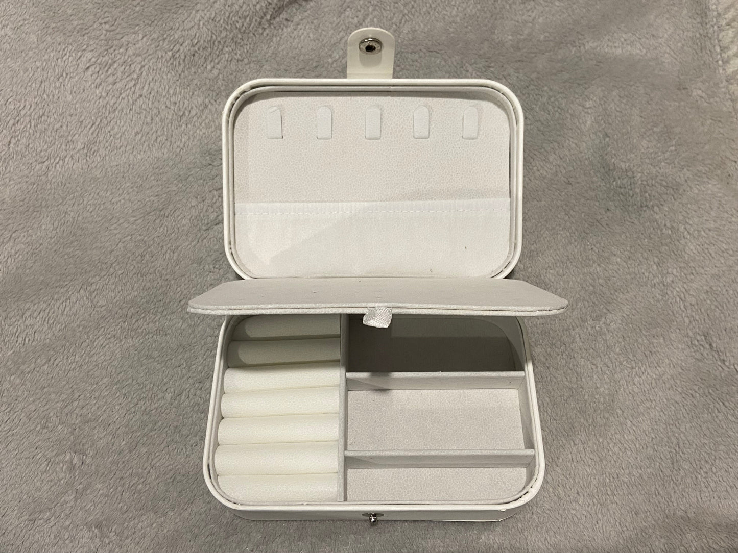 White Large Travel Jewellery Box -The Lord Is My Shepherd Psalm 23:1