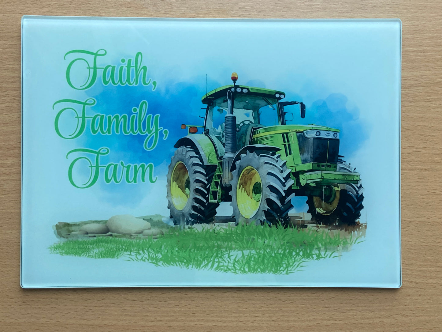 Medium Rectange Chopping Boards - 20x27.5cm Heat Resistant - Faith, Family, Farm