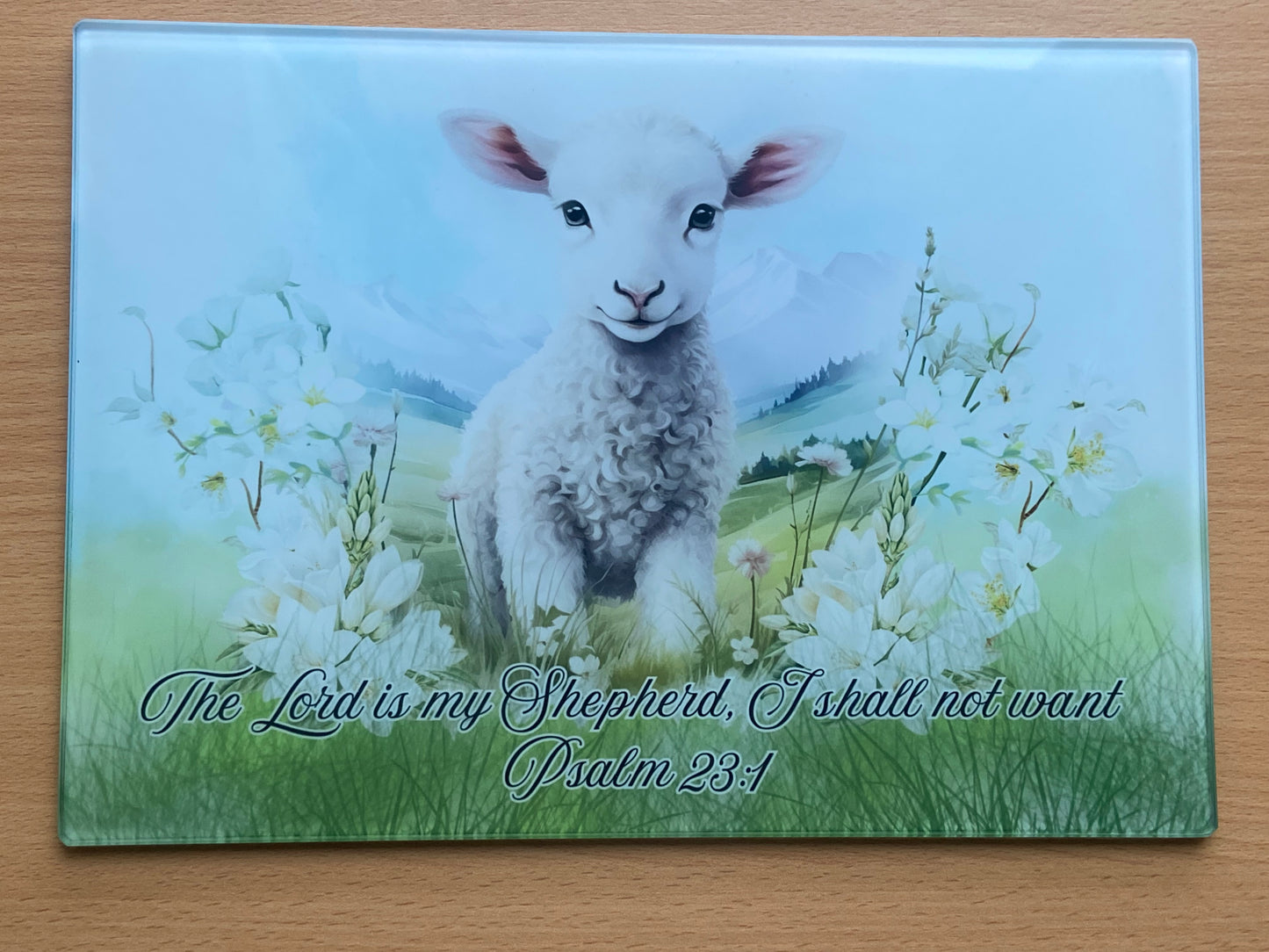 Medium Rectange Chopping Boards - 20x27.5cm Heat Resistant - The Lord is My Shepherd Psalm 23:1