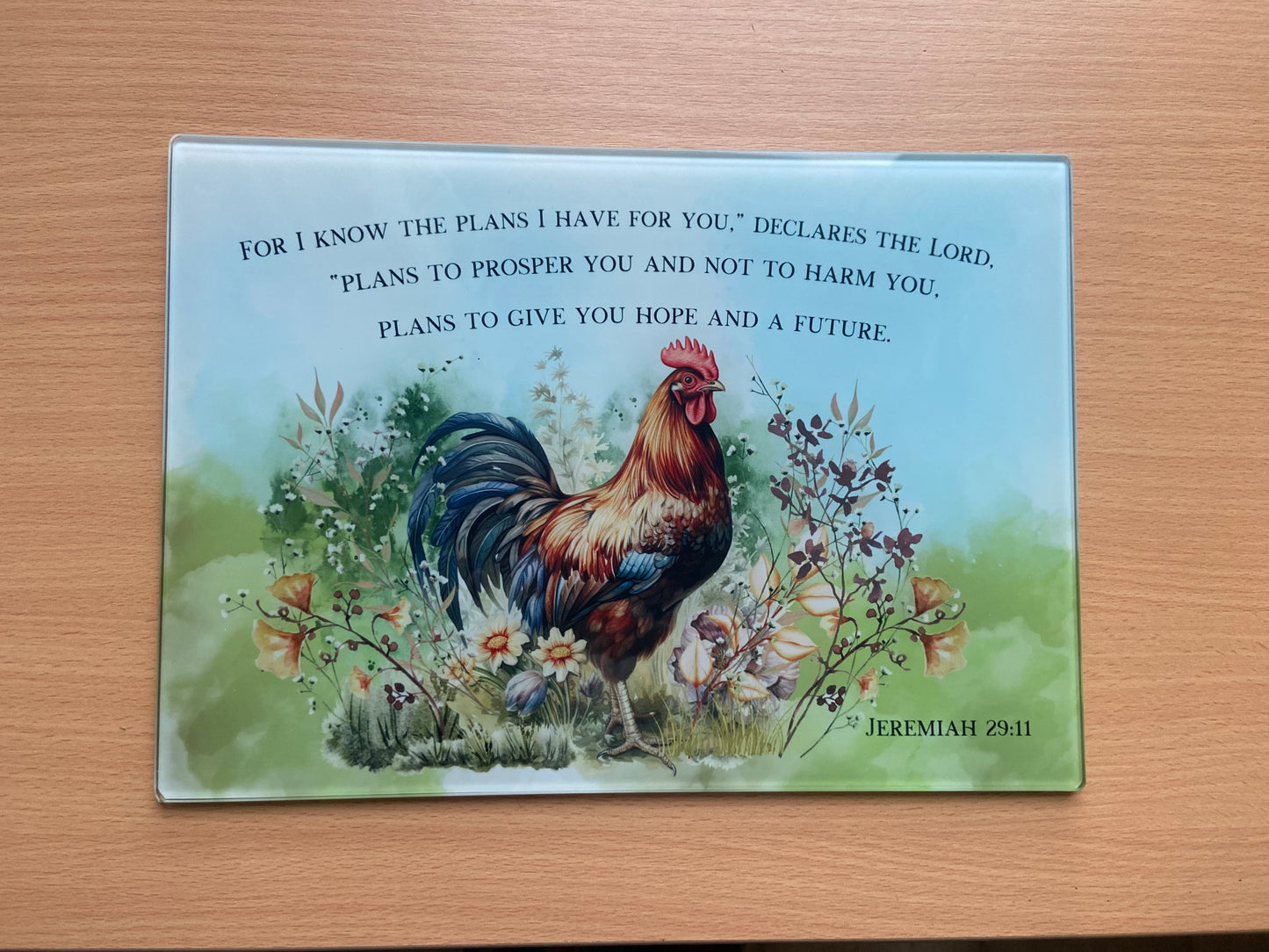 Medium Rectange Chopping Boards - 20x27.5cm Heat Resistant - I Know The Plans Jeremiah 29:11