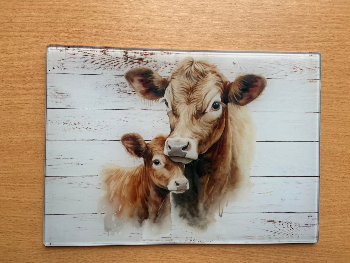 Medium Rectange Chopping Boards - 20x27.5cm Heat Resistant - Cow & Calf