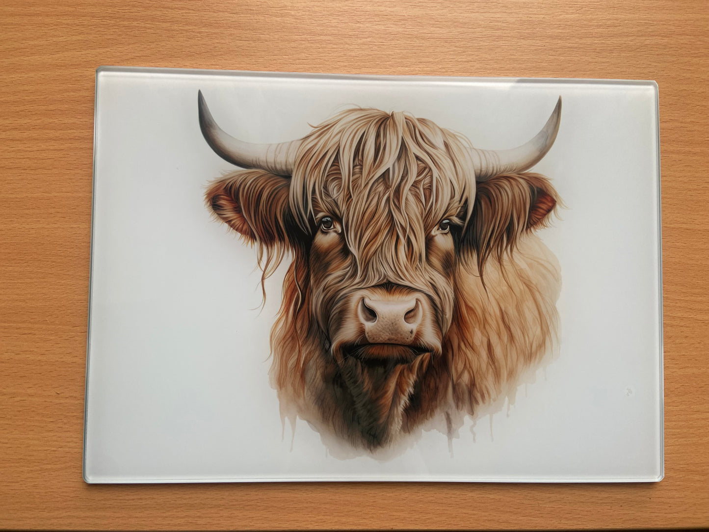 Medium Rectange Chopping Boards - 20x27.5cm Heat Resistant -Highland Cow