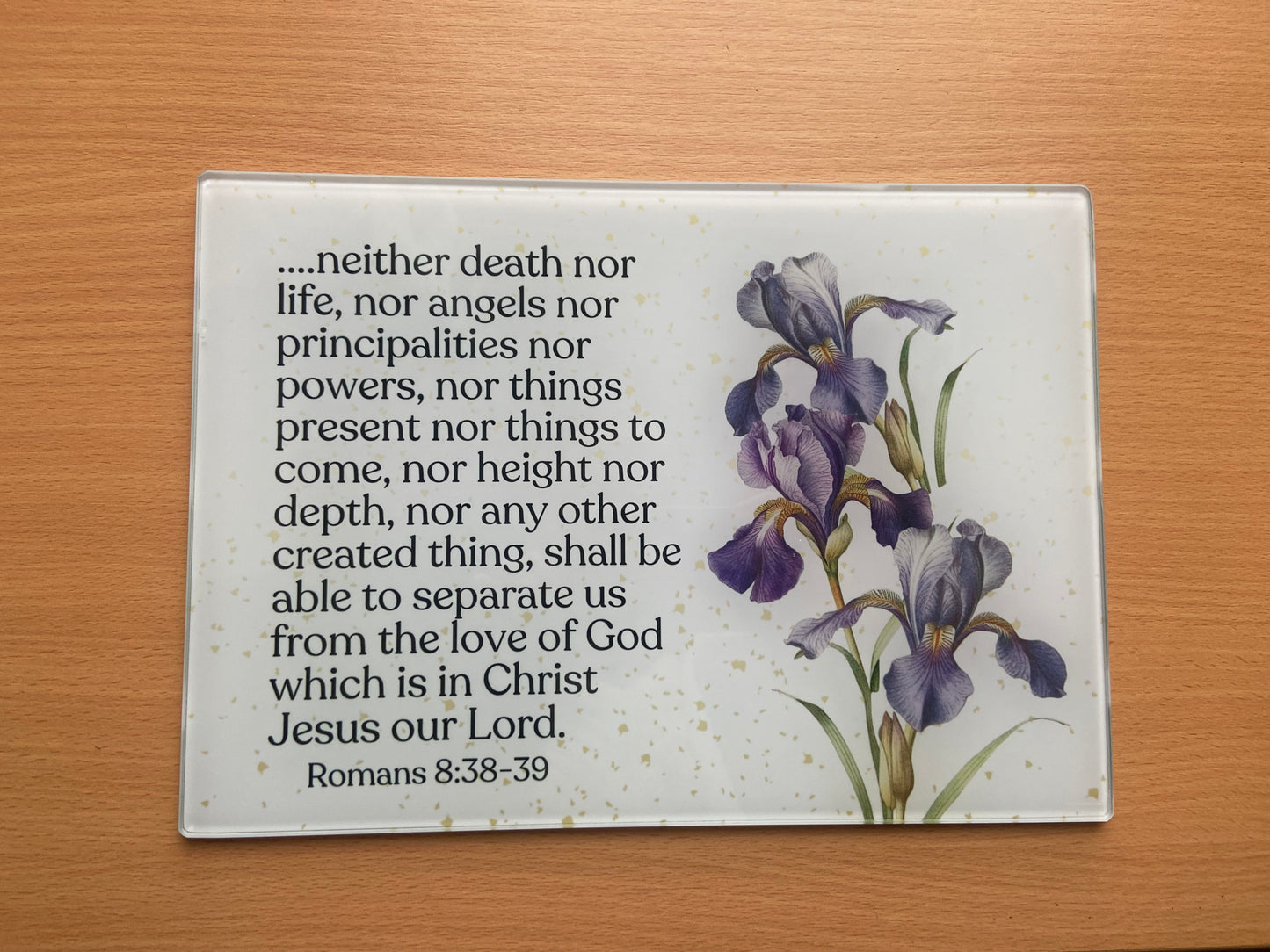 Medium Rectange Chopping Boards - 20x27.5cm Heat Resistant - Nothing separate us from the Love of God Romans 8:38-39