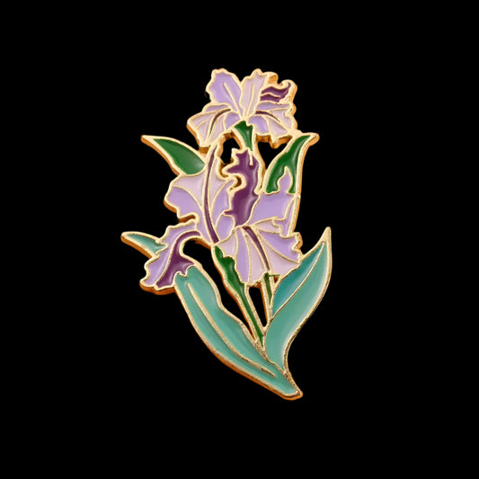 Purple Flower Pin