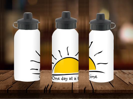 600ml Aluminium Water Bottle - One Day At A Time