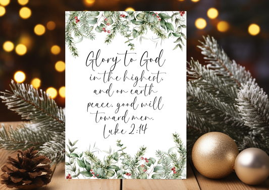Christmas Card - Glory to God In The Highest Luke 2:14