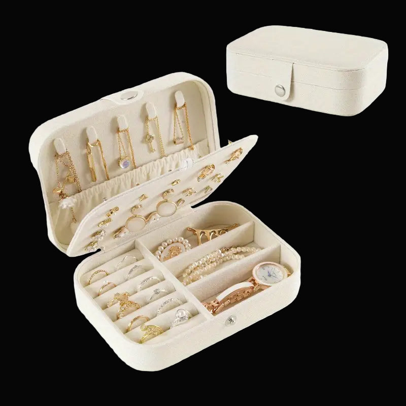 White Large Travel Jewellery Box -The Lord Is My Shepherd Psalm 23:1
