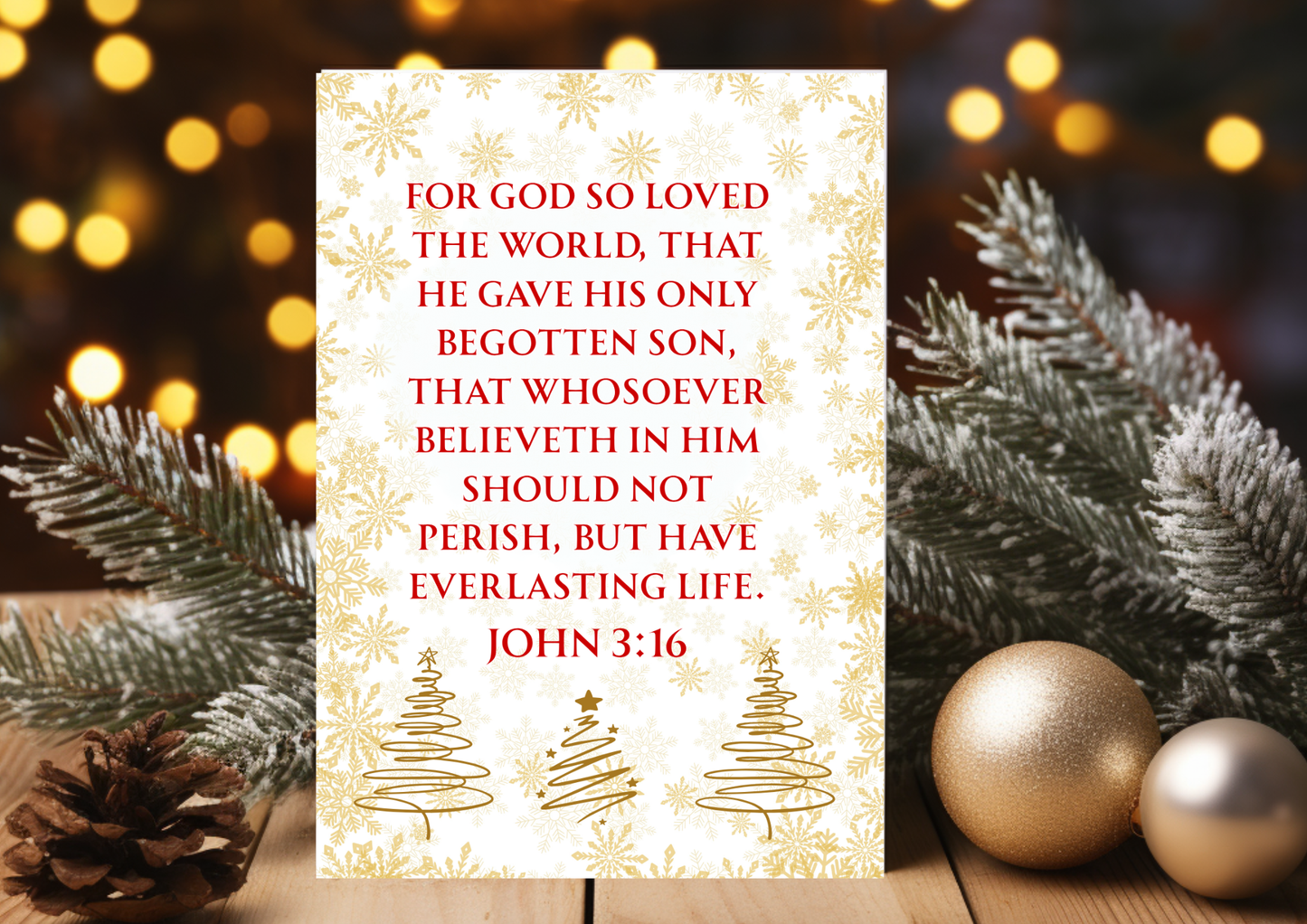Christmas Card - For God So Loved The World John 3:16