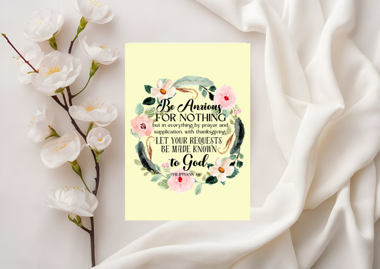 Scripture Card - Philippians 4:6 - Do not be anxious about anything....