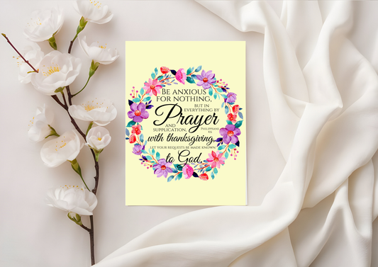 Scripture Card - Philippians 4:6 - Do not be anxious about anything....