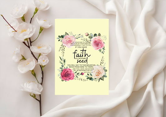 Scripture Card - Matthew 17:20 - ....faith as a mustard seed...