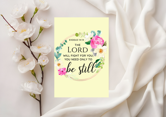 Scripture Card - Exodus 14:14 The Lord Will Fight For You