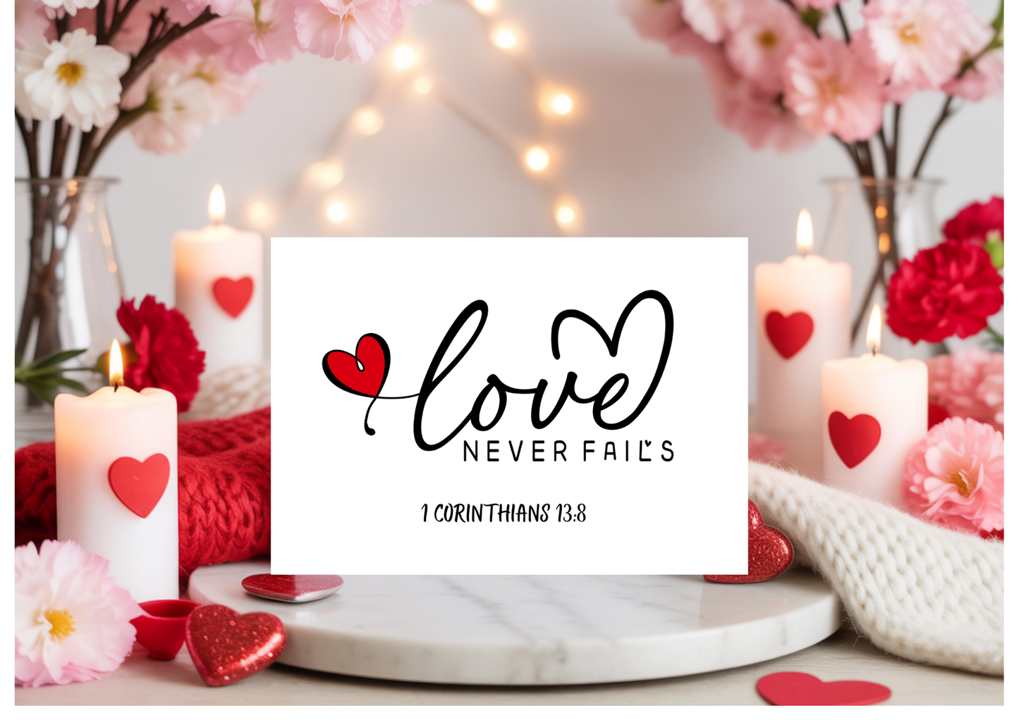 Love Never Fails Card 1 Corinthians 13:8