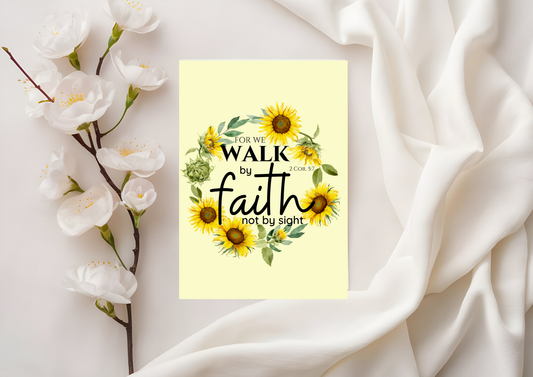 Scripture Card - 2 Corinthians 5:7 Walk By Faith Not By Sight