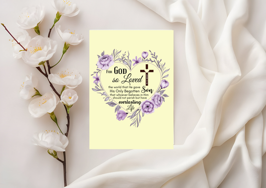 Scripture Card - John 3:16 For God So Loved The World